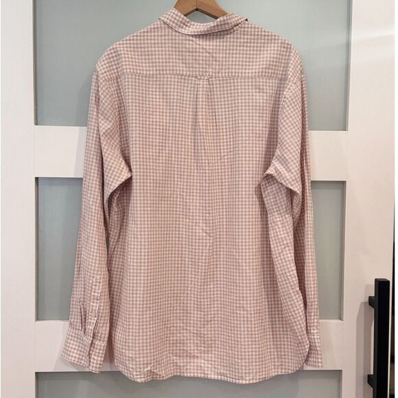 Unsubscribed Boyfriend Shirt Rose Gingham Check Size M – 100% Cotton – NWT $98 - Picture 2 of 14